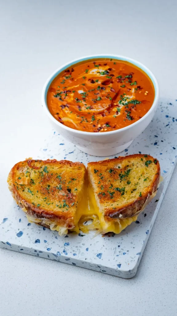 Herb Grilled Cheese & Tomato Soup